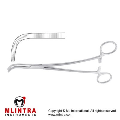 Gray Dissecting and Ligature Forcep Curved S Shaped Stainless Steel, 22 cm - 8 3/4"
